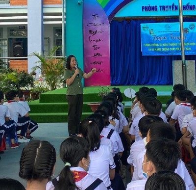 Tuyên truyền phòng chống tai nạn thương tích, đuối nước và phòng cháy chữa cháy cho các em học sinh tại trường Tiểu học Chánh Nghĩa