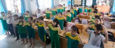 Liên Đội tích cực tập luyện cho ngày Thiếu nhi vui khỏe