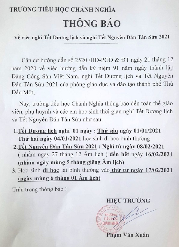 thong bao nghi tet 2021